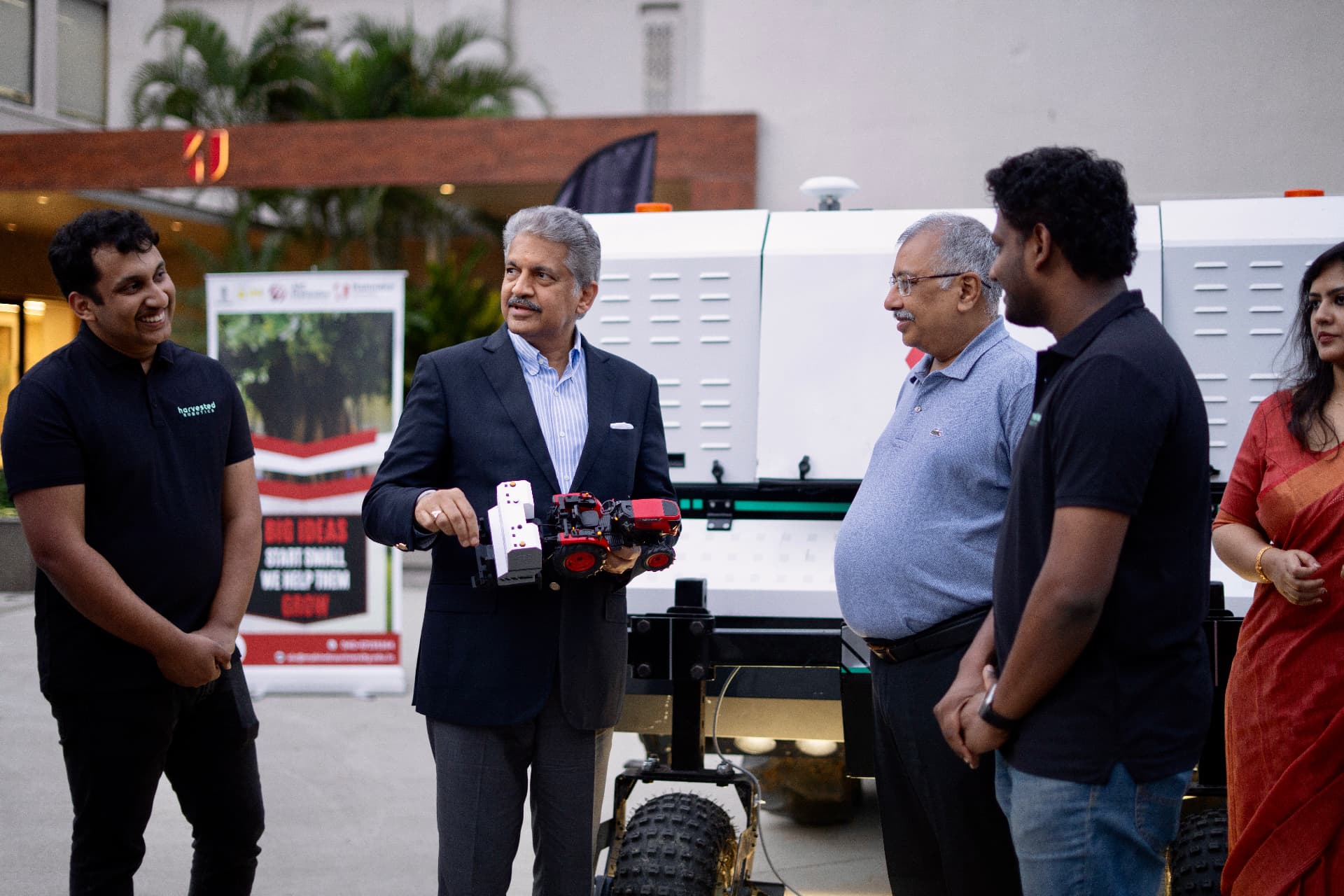 The team presenting the Rakshakh prototype at a demo day